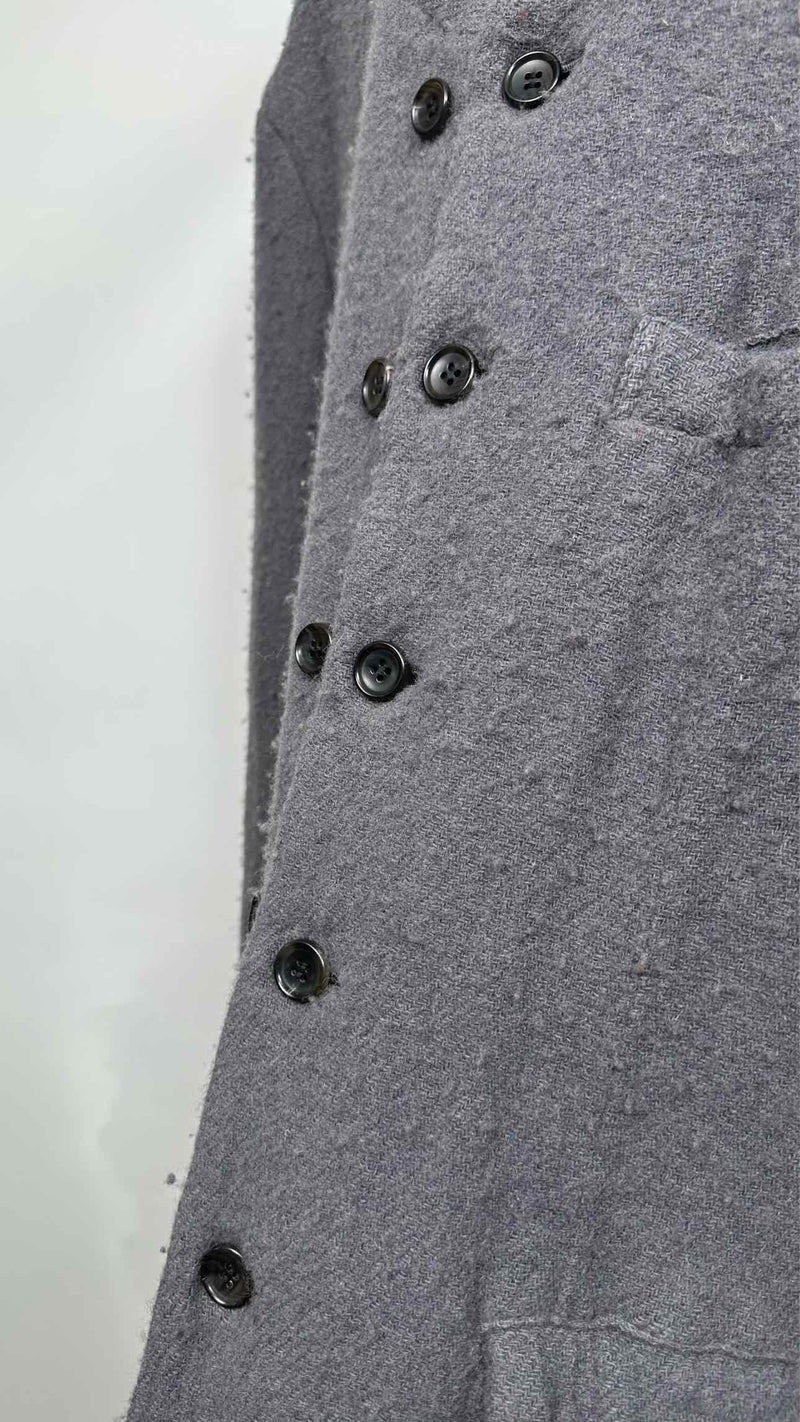Comme Des Garcons Homme Plus Pilling Boiled-wool Collarless Coat