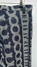 Marc Jacobs Monogram Wide Flare Jeans
