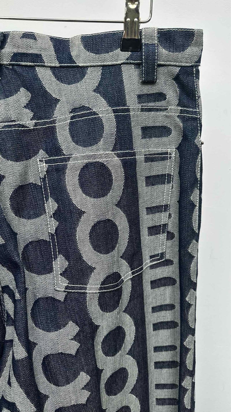 Marc Jacobs Monogram Wide Flare Jeans