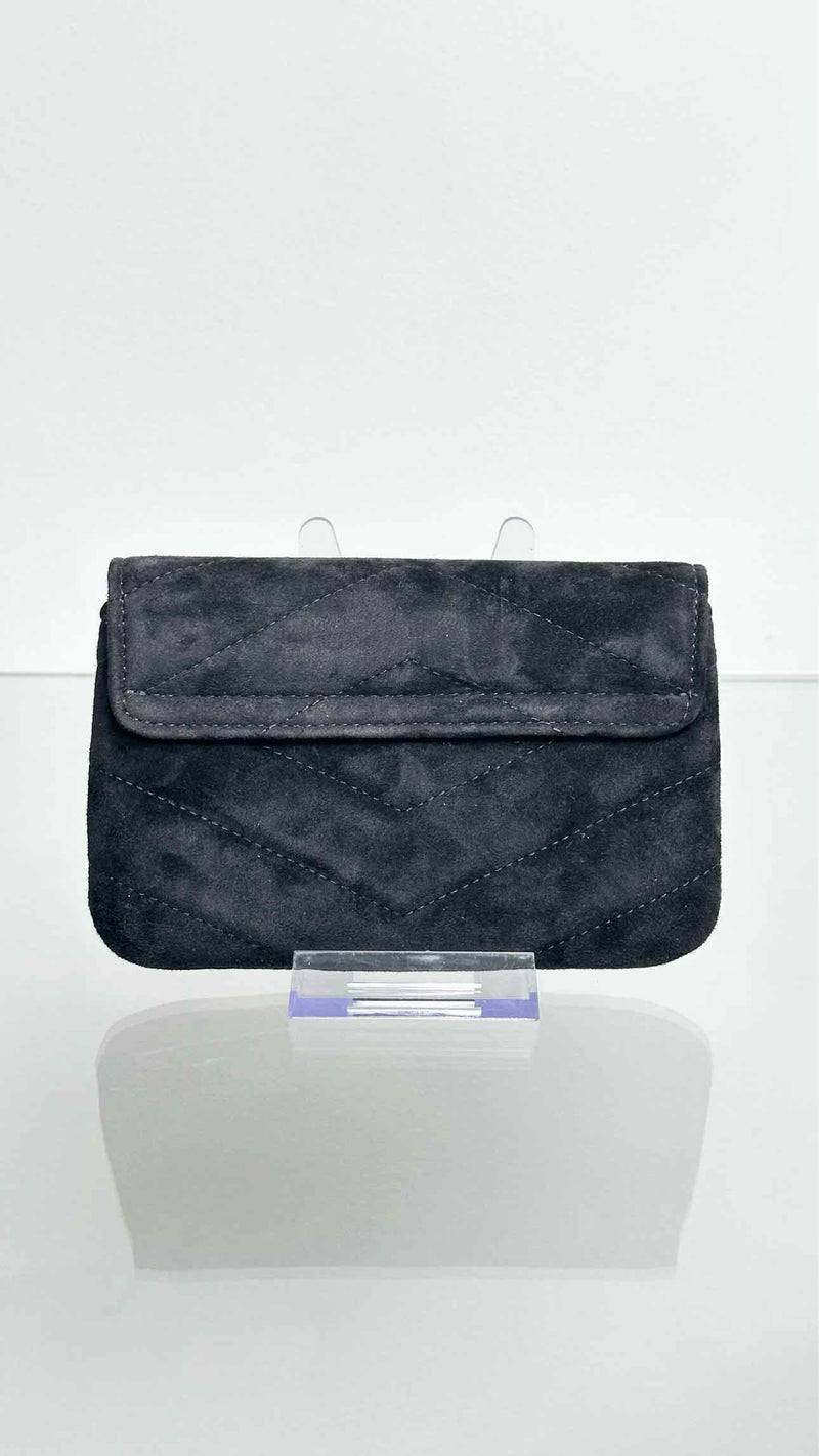 Chanel Suede Quilted Pouch