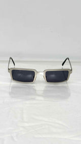 Romeo Gigli Metallic Rectangular Frame Sunglasses