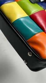 Comme Des Garcons Girl Colorblock Patterned Bag