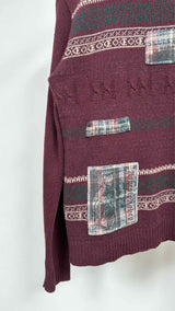 Raf by Raf Simons High-neck Patchwork Nordic Sweater