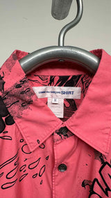 Comme Des Garcons Shirt S/S Graphic Cut-out Shirt