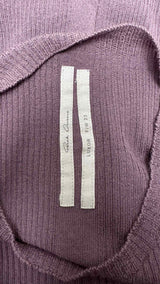 Rick Owens L/S Rib Knit Side-slit Dress