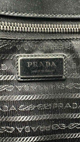 PRADA Metalic Spazzolato Embossed Tote Bag