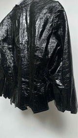 MUGLER Patent-embossed Leather Jacket
