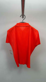 Pleats Please S/S Pleated Polo Shirt