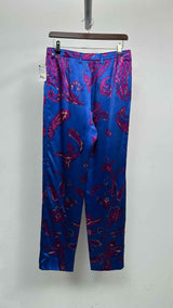 Saint Laurent Paisley Print Tapered Satin Pants