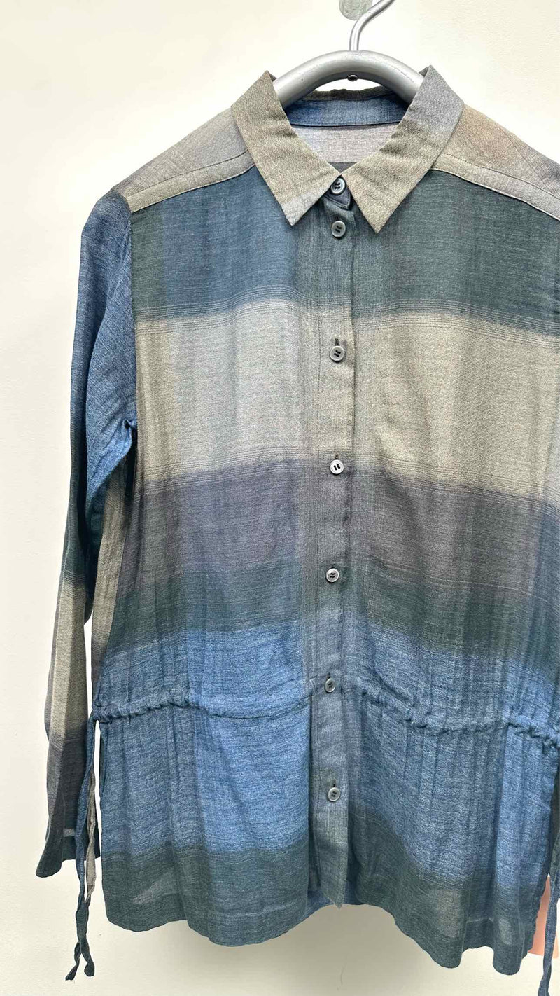 Haat Color-blocking Draw-string Shirt