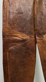 Eckhaus Latta Distressed Leather Wide Pants