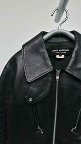 Junya Watanabe Portrait-Collar Leather Jacket