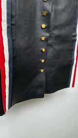 Thom Browne Button-up Striped Leather Skirt