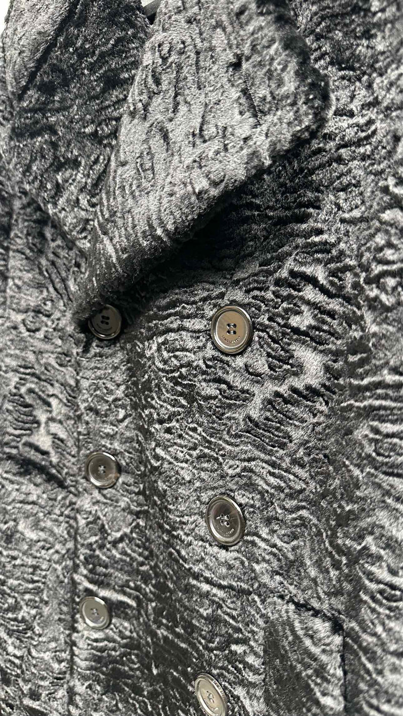 Saint Laurent Faux-fur Double-breast Coat