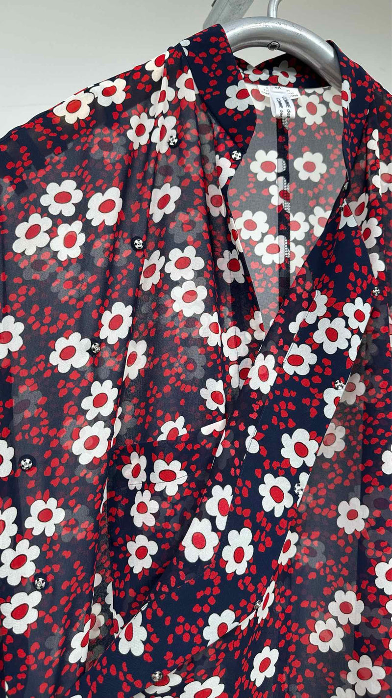 Comme Des GarÃ§ons Comme Des GarÃ§ons L/S Floral Sheer Dress
