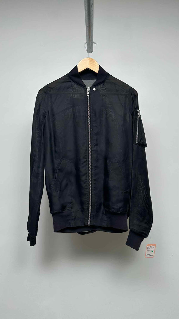 Rick Owens Sheer Silk Bomber Jacket