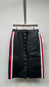 Thom Browne Button-up Striped Leather Skirt