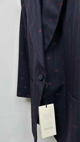 Gucci GG Monogram Pin-stripe Blazer Jacket
