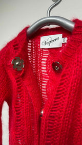 Vaquera Cropped Mohair Cable Cardigan