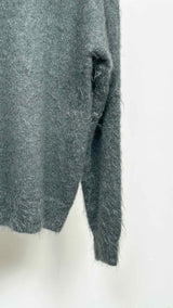 AURALEE Brushed Super kids Mohair Polo Sweater