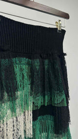 Sacai Ruffled Lace Mini-Skirt
