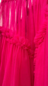 Noir Kei Ninomiya Ruffle-trim Tulle Sheer Skirt