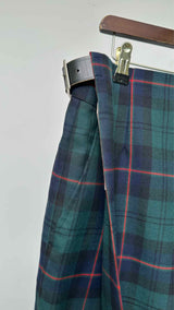 Comme Des Garcons Homme Plus Back-pleated Wrap Plaid Skirts Shorts