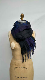 Issey Miyake Men Textured Pleated Fringe Scarf