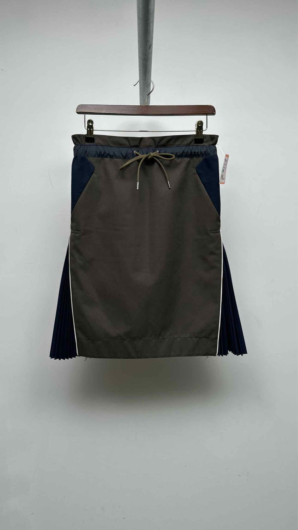 Sacai Side-pleated Hybrid Skirt