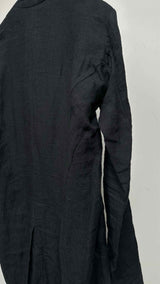 Devoa Zip-up Linen Long Coat