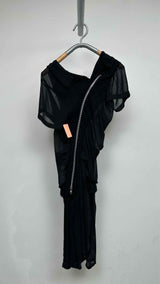 Junya Watanabe Asymmetrical Sheer-Detail Dress