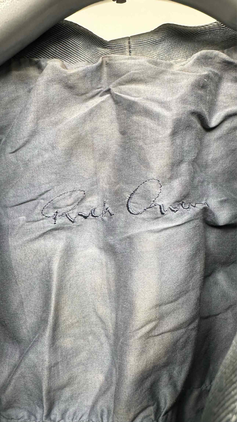 Rick Owens Over-dye Hook-closer Cropped Blazer Jacket