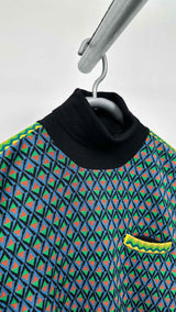 PRADA High-neck Geometric Sweater