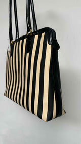 Moschino Stripe Leather Hand-Bag