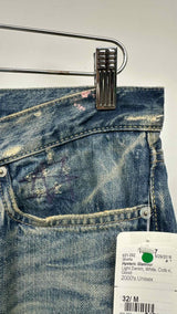 Hysteric Glamour Distressed Studded Denim Shorts