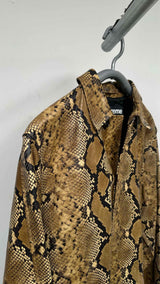 Supreme Leather Snake Trench Coat