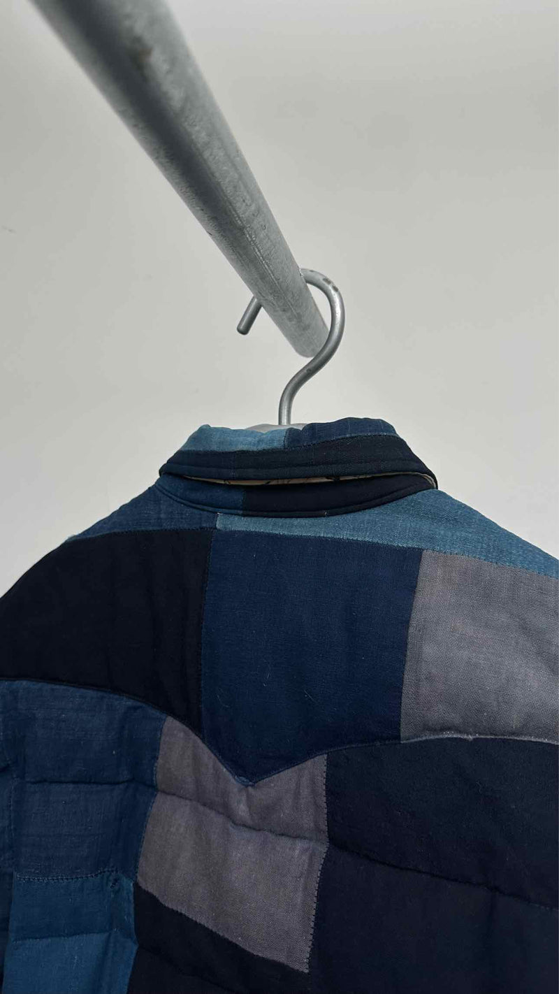 Visvim Denim Patchwork Down Jacket
