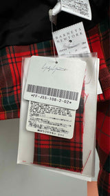 REGULATION Yohji Yamamoto Cropped Plaid Down Jacket