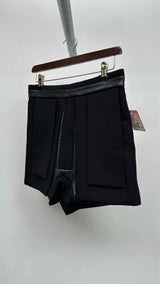 Rad Hourani Hybrid Layered Leather Shorts