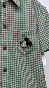 Gucci X Disney S/S Appliqued Check Wool Shirt