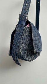 Acne Studios Monogram Denim Shoulder Bag