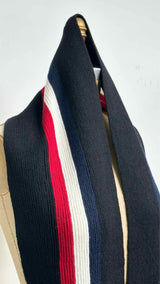 Moncler Fringe Tricolor Scarf