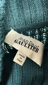 Jean Paul Gaultier X Sacai Multi-zip Detailed High-neck Cable Sweater