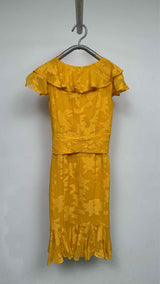 Moschino Ruffle Printed Maxi Dress