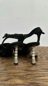 Chanel Suede Slingback Heel Pumps