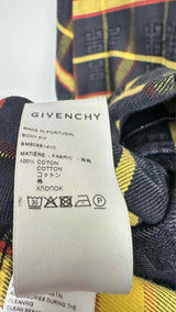 Givenchy S/S 4 g-print Check Zip-up Shirt