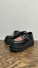 Miu Miu Bicolor Studded Platform Derby