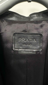 PRADA Cocoon Leather Coat