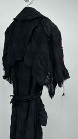 A Tentative Atelier S/S Satin Layered Raw-end Dress Coat