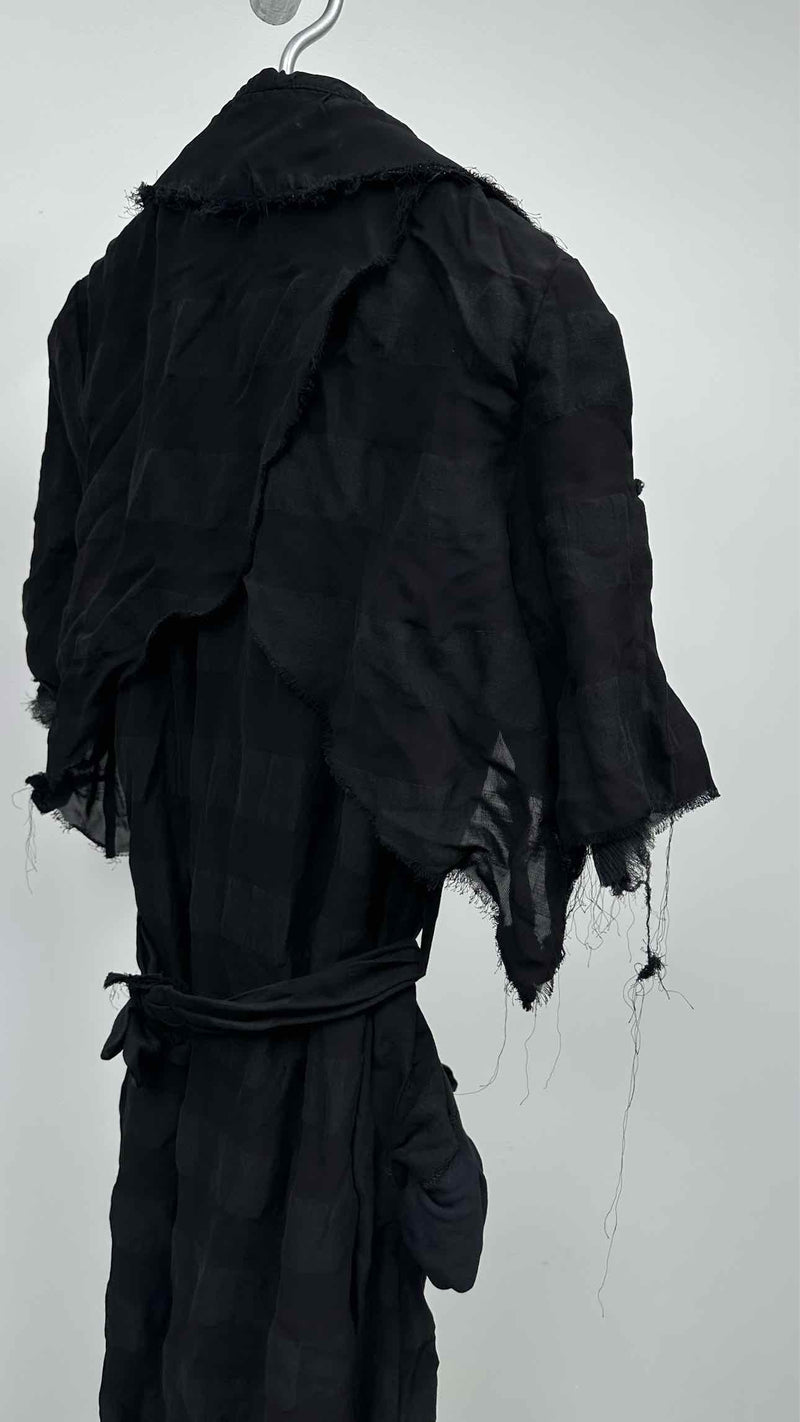 A Tentative Atelier S/S Satin Layered Raw-end Dress Coat